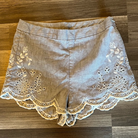 Free People Women's Gray Life's Too Short Eyelet Shorts Size 4 - Picture 7 of 11